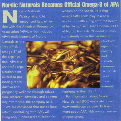 2009 APA endorses Nordic Naturals Omega-3